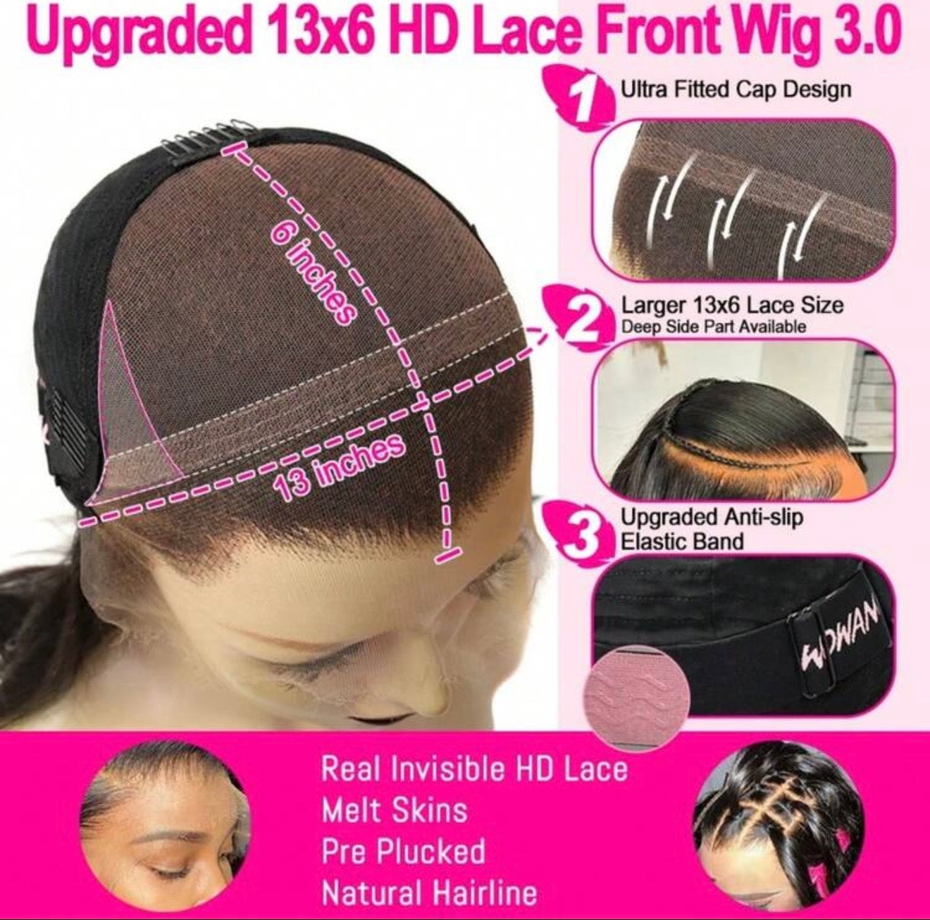 180% Density 13x6 invisible lace wig